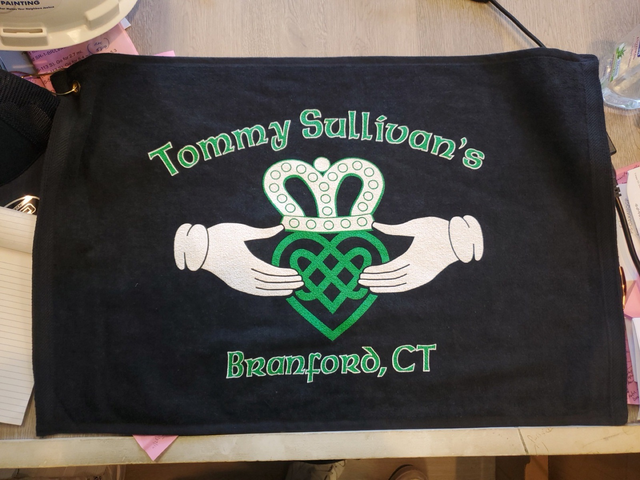 Tommy Sullivan's golf towel